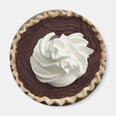 Whipped Cream Chocolade Pudding Pie Food Magneet (Voorkant)