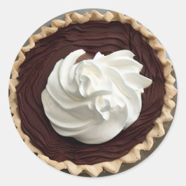 Whipped Cream Chocolade Pudding Pie Food Ronde Sticker