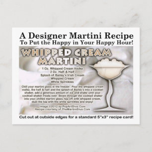 Whipped Cream Martini Recept Briefkaart