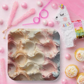 Whipped Delight: Buttercream Frosting Paper Borden Papieren Bordje (Feest)