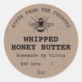 Whipped Honing Butter Etiketten (Voorkant)