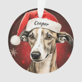 Whippet Aangepaste Kerst Ornament