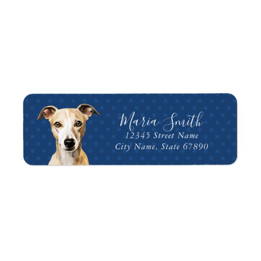 Whippet-adreslabels Etiket (Voorkant)