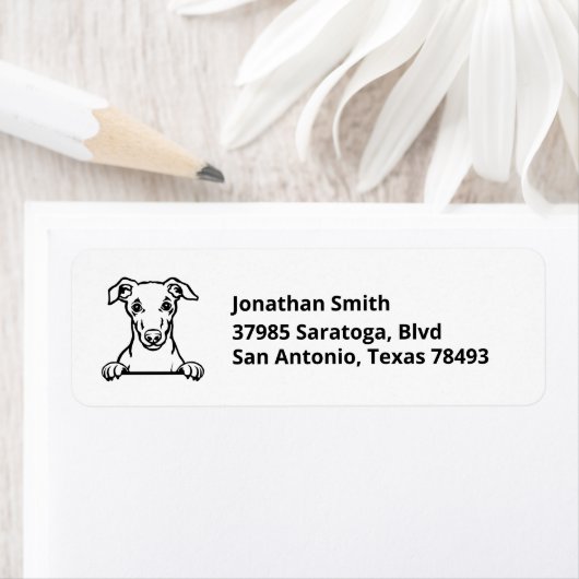 WHIPPET | Afbeelding op retouradres Etiket (Insitu)