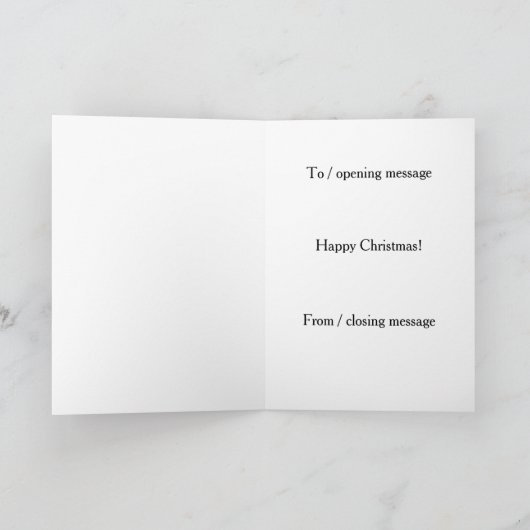 Whippet and Squirrel Christmas greetings card Kaart (Binnen)