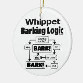 Whippet Barking Logic Keramisch Ornament (Links)