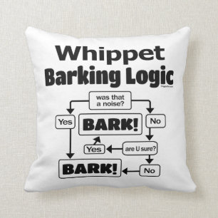 Whippet Barking Logic Kussen