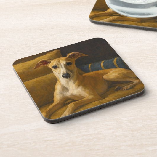 Whippet Bier Onderzetter (Linkerzijde)