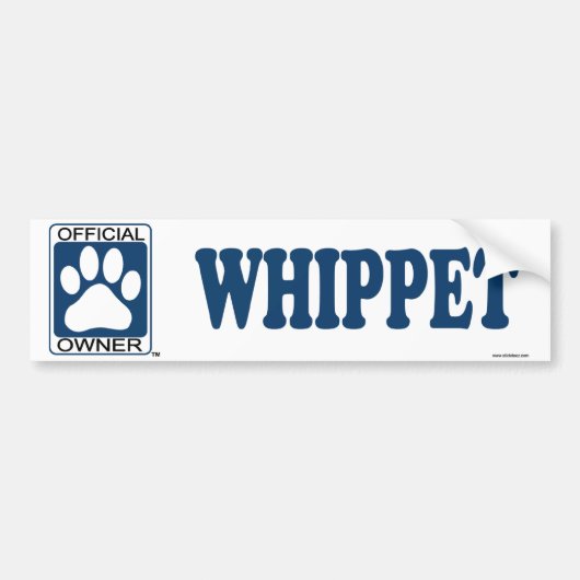 WHIPPET_Blue Bumpersticker (Voorkant)