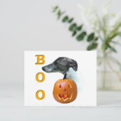 Whippet Boo Briefkaart (Staand voorkant)