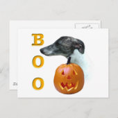 Whippet Boo Briefkaart (Voorkant / Achterkant)