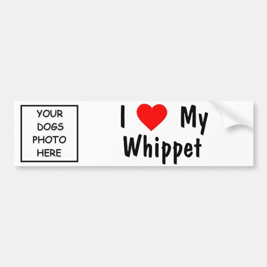 Whippet Bumpersticker (Voorkant)