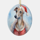Whippet Christmas Ornament - Festive Holiday (Rechts)