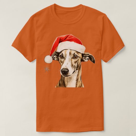 Whippet Christmas T-shirt (Design voorkant)