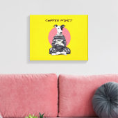 Whippet Coffee Time – Eigenzinnige Vintage Hond Canvas Afdruk (Insitu (Woonkamer))