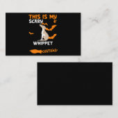 Whippet Costume Halloween Lazy Scary Dog Informatiekaartje (Voorkant / Achterkant)