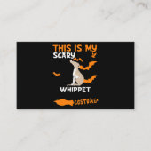 Whippet Costume Halloween Lazy Scary Dog Informatiekaartje (Voorkant)