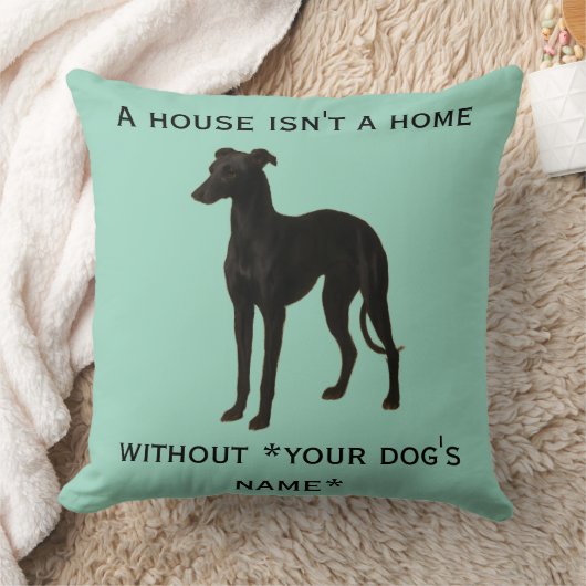 Whippet cushion 'A House isn't a home without ...' Kussen (Deken)