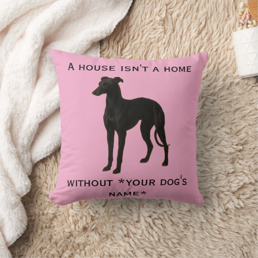 Whippet cushion 'A House isn't a home without ...' Kussen (Deken)