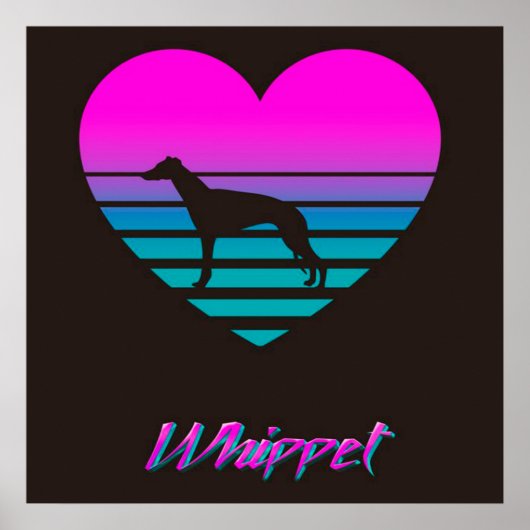 whippet Cute Dog | Ideeën voor thuisdecoratie Poster (Voorkant)