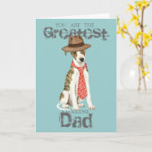 Whippet Dad Kaart (Gele Bloem)