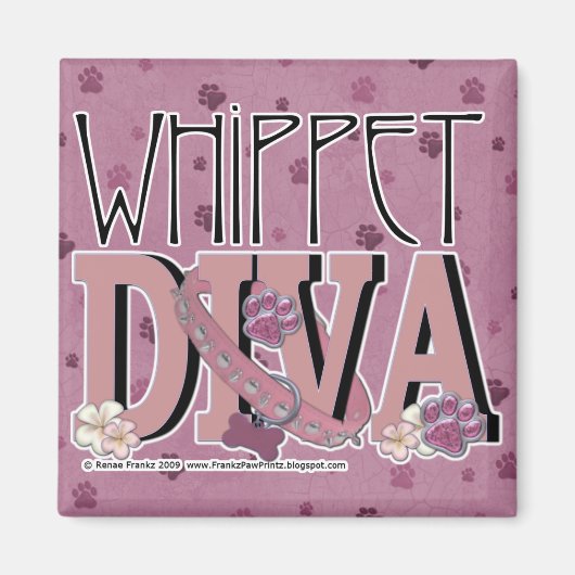 Whippet DIVA Magneet (Voorkant)