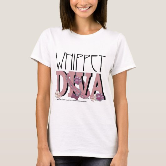 Whippet DIVA T-shirt (Voorkant)