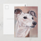 Whippet Dog Art Briefkaart (Voorkant / Achterkant)