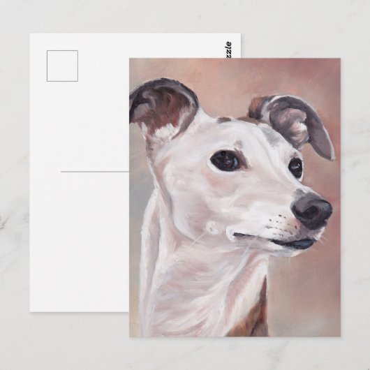 Whippet Dog Art Briefkaart (Voorkant / Achterkant)