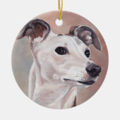 Whippet Dog Art Canine Ornament Round (Voorkant)