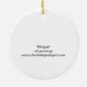 Whippet Dog Art Canine Ornament Round (Achterkant)