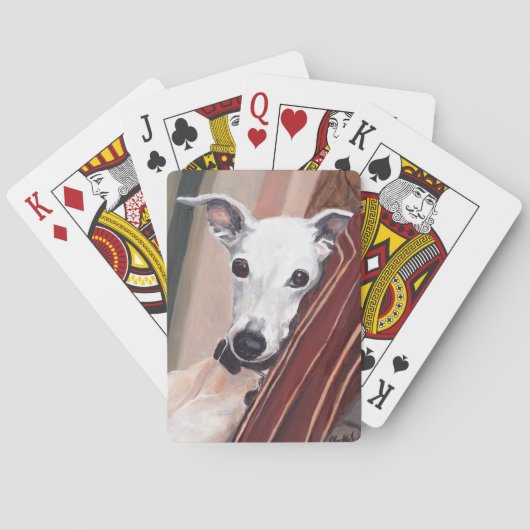 Whippet Dog Art-speelkaarten Pokerkaarten (Achterkant)