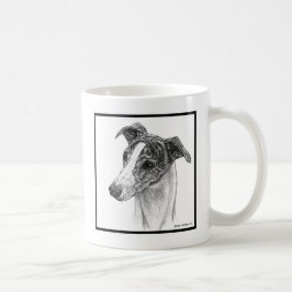 Whippet Dog Art van Glenda S. Harlan Koffiemok