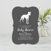 Whippet Dog Baby shower Genderneutraal Kaart (Staand voorkant)