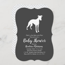 Whippet Dog Baby shower Genderneutraal Kaart