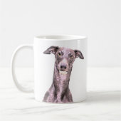 Whippet Dog Bedrijfsnaam Dier Schattige Koffiemok (Links)
