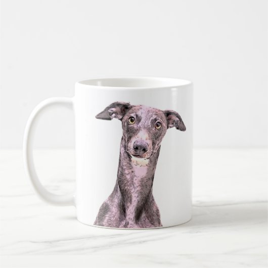 Whippet Dog Bedrijfsnaam Dier Schattige Koffiemok (Links)
