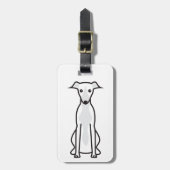 Whippet Dog Cartoon Bagagelabel (Voorkant verticaal)
