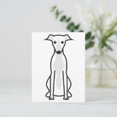 Whippet Dog Cartoon Briefkaart (Staand voorkant)