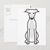Whippet Dog Cartoon Briefkaart (Voorkant / Achterkant)
