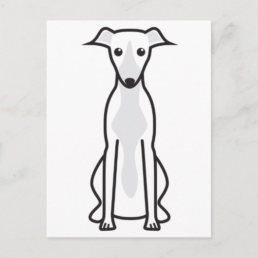 Whippet Dog Cartoon Briefkaart (Voorkant)