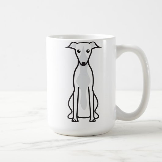 Whippet Dog Cartoon Koffiemok (Rechts)