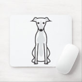 Whippet Dog Cartoon Muismat (Met muis)