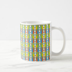 Whippet Dog Cartoon Pop-Art Koffiemok