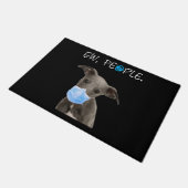 Whippet Dog Ew People Dog Wearing A Face Mask Deurmat (Schuin)