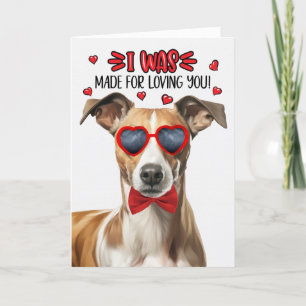 Whippet Dog Gemaakt voor Loving You Valentijn Feestdagen Kaart