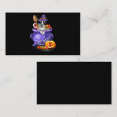 Whippet Dog met heks Pet Snoep pompoen Halloween Visitekaartje (Voorkant / Achterkant)