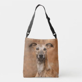 Whippet Dog Naam toevoegen Crossbody Tas (Achterkant)