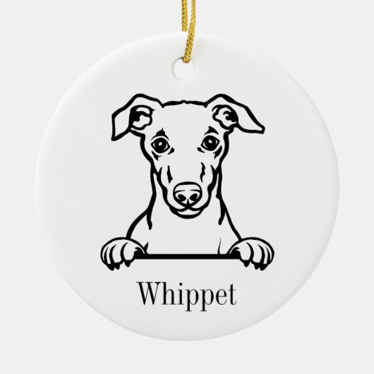 Whippet dog ornament (Voorkant)