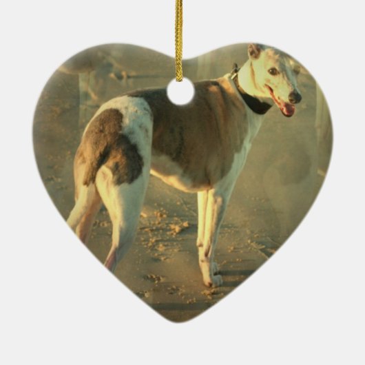 Whippet Dog Ornament (Achterkant)